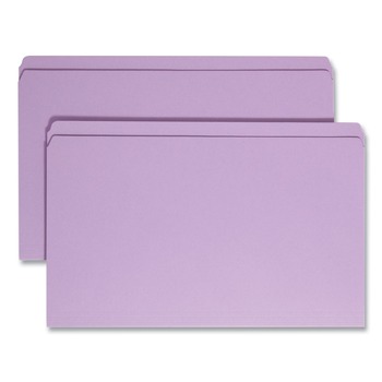 Smead 0.75 in. Expansion Reinforced Top Tab Colored File Folders - Lavender/Legal Size (100/Box)
