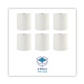 Paper Towels and Napkins | Boardwalk 8122 8 in. x 800 ft. 1-Ply Hardwound Paper Towels - White (6/Carton) image number 3