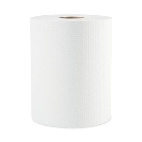 Paper Towels and Napkins | Boardwalk 8123 2 in. Core 1-Ply 8 in. x 600 ft. Hardwound Paper Towels - White (12 Rolls/Carton) image number 0