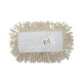 Mops | Boardwalk BWK1312 12 in. x 5 in. Cotton Dust Mop Head - White image number 1