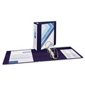 Office Jansan | Avery 79804 11 in. x 8.5 in. 3 Rings 4 in. Capacity Heavy-Duty View Binder with DuraHinge and Locking One Touch EZD Rings - Navy Blue image number 1