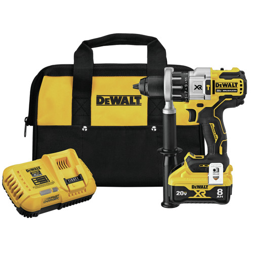 Dewalt DCD998W1 20V MAX XR Brushless Lithium-Ion 1/2 in. Cordless Hammer Drill Driver with POWER DETECT Tool Technology Kit (8 Ah) image number 0