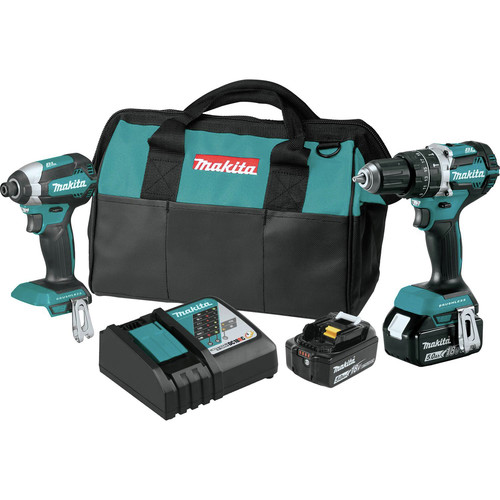 Combo Kits | Makita XT269T 18V LXT Brushless Lithium-Ion 2-Tool Cordless Combo Kit (5 Ah) image number 0