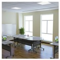 Office Desks & Workstations | Alera ALETT6024WG Reversible 59-3/8 in. x 23-5/8 in. Rectangular Laminate Table Top - White/Gray image number 2