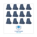 Mops | Boardwalk BWK2020B No. 20 Cut-End Cotton/Synthetic Fiber Standard Mop Head - Blue (12/Carton) image number 2