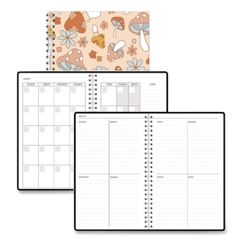 House of Doolittle Recycled Non-Dated Monthly/Weekly Mushrooms Planner - Multicolor Cover