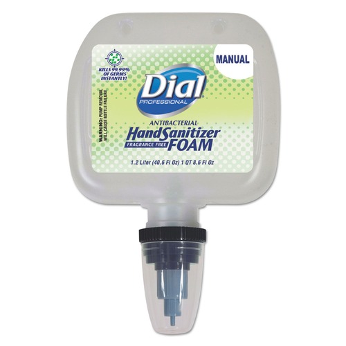 Hand Sanitizers | Dial Professional 1700005085 1.2 Liter Antibacterial Foam Hand Sanitizer - Fragrance-Free (3/Carton) image number 0