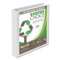 Office Jansan | Samsill 18957 11 in. x 8.5 in. 3 Rings 1.5 in. Capacity Earth's Choice Plant-Based Round Ring View Binder - White image number 0