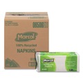 Office Jansan | Marcal 6506 11.4 in. x 12.5 in. 100% Recycled Luncheon Napkins - White (6/Carton) image number 1