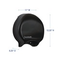 Paper Towels and Napkins | Boardwalk R2000BKBW 11 in. x 6.25 in. x 12.25 in. Single Jumbo Toilet Tissue Dispenser - Black image number 6