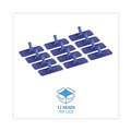 Mops | Boardwalk BWK00405 4 in. x 9 in. Plastic Swivel Pad Holder - Blue (12/Carton) image number 4