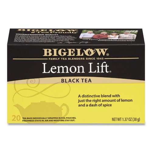 Food Service | Bigelow RCB003421 Tea Bags - Lemon Lift Black Tea (28/Box) image number 0