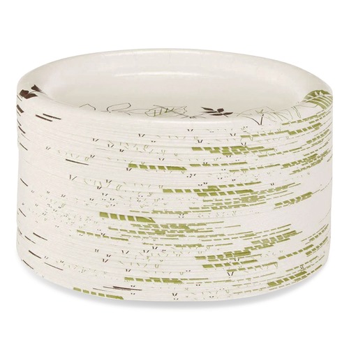 Office Jansan | Dixie UX7PATH Pathways Soak-Proof Shield 6.88 in. Paper Plates - Green/Burgundy (125/Pack, 8 Packs/Carton) image number 0