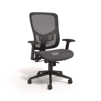 Alera ALEHL42BME18 Hollins Ergonomic Mesh Swivel Task Chair Supports Up to 275lb 18.57 to 22.54 Seat Height Black Seat/Back Black Base