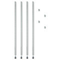  | Alera ALESW59PO36SR 36 in. Stackable Posts for Wire Shelving - Silver (4/Pack) image number 0