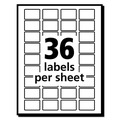 Office Jansan | Avery 05418 Removable 0.5 in. x 0.75 in. Multi-Use Labels for Inkjet/Laser Printers - White (36/Sheet, 28 Sheets/Pack) image number 4