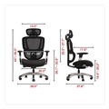Office Chairs | Alera ALEMV41ME10B-ES Minverva Pro Multifunction Chair, Supports Up to 275 lb, 17.7-in to 21.4-in Seat Height, Black Seat, Black Back, Black Base image number 5