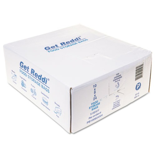 Food Service | Inteplast Group PB100824XH 22-Quart 1.2 mil. 10 in. x 24 in. Food Bags - Clear (500/Carton) image number 0