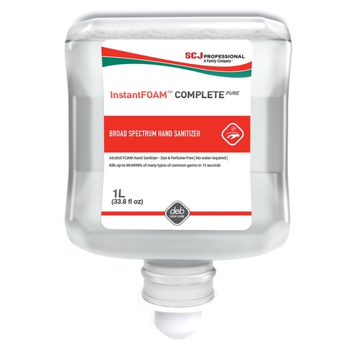 Hand Sanitizers | SC Johnson 10691240071003 InstantFOAM COMPLETE PURE 1 L Refill Fragrance-Free Alcohol Hand Sanitizer (6/Carton) image number 0