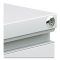  | Alera ALEPBBBFLG 14.96 in. x 19.29 in. x 27.75 in. 3-Drawers: Box/Box/File Legal/Letter Left/Right File Pedestal with Full-Length Pull - Light Gray image number 2