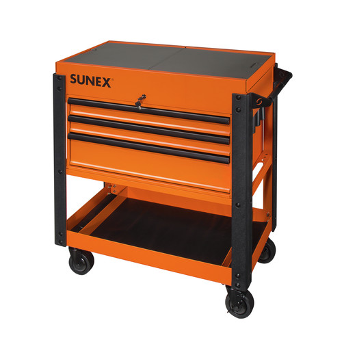 Sunex 8035xtor 3 Drawer Slide Top Utility Cart With Power Strip