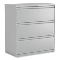  | Alera 25490 36 in. x 18.63 in. x 40.25 in. 3 Legal/Letter/A4/A5 Size Lateral File Drawers - Light Gray image number 0