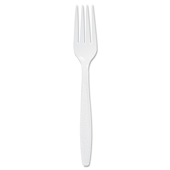 CUTLERY | SOLO GBX5FW-0007 Guildware Extra Heavy Weight Plastic Forks - White (100/Box)