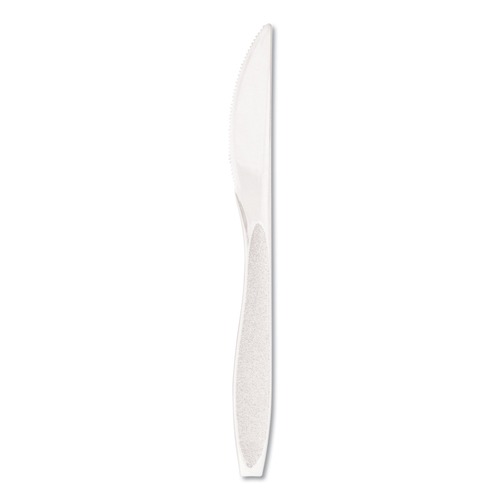 Cutlery | Dart HSWK-0007 Impress Heavyweight Full-Length Polystyrene Knife - White (1000/Carton) image number 0