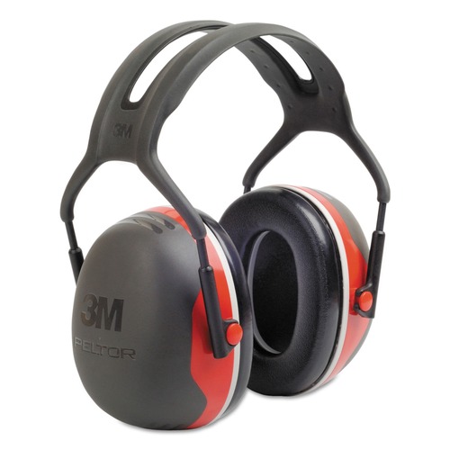 Ear Muffs | 3M X3A 28 dB NRR PELTOR Over-the-Head Earmuffs - Black/Red (10/Carton) image number 0