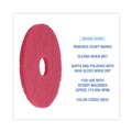 Mothers Day Sale! Save an Extra 10% off your order | Boardwalk BWK4014RED 14 in. Diameter Buffing Floor Pads - Red (5/Carton) image number 4