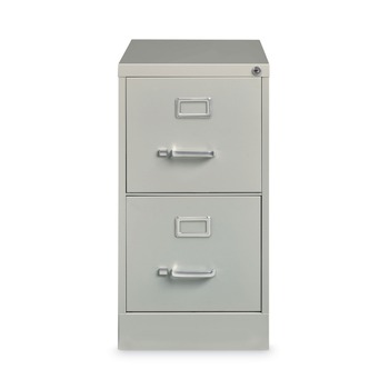 Alera 15 in. x 26.5 in. x 28.37 in. Letter-Size Two-Drawer Economy Vertical File - Light Gray