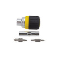 Screwdrivers | Klein Tools 32594 6-in-1 Stubby, Ph, Sl, Sq, Nut Multi-Bit Ratcheting Screwdriver image number 1