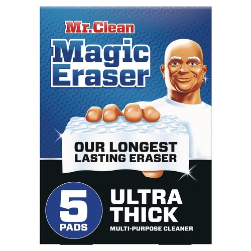 Cleaning & Janitorial Supplies | Mr. Clean 80764981 4.6 in. x 2.3 in. 1.2 in. Thick Ultra-Thick Magic Eraser - White (10/Carton) image number 0