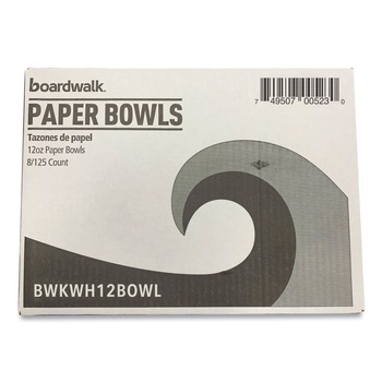 Boardwalk CB12B1008125A 12 oz Paper Dinnerware Bowl - White (1000/Carton)