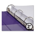 Binders & Binding Supplies | Samsill MP286508 Earth's Choice Plant-Based 11 in. x 8.5 in. 1.5 in. Capacity 3 Rings Economy Round Ring View Binders - Purple (2/Pack) image number 4