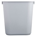 Trash & Waste Bins | Rubbermaid Commercial FG295500GRAY 3.5-Gallon Rectangular Deskside Plastic Wastebasket - Gray image number 1