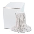 Cleaning & Janitorial Supplies | Boardwalk BWK224CCT 24 oz. Cotton Premium Cut-End Wet Mop Heads - White (12/Carton) image number 0