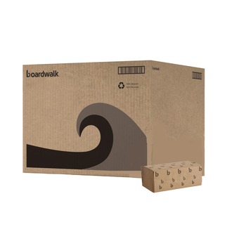 Boardwalk B6210 9 in. x 9-9/20 in. Singlefold Paper Towels - Natural (16/Carton)