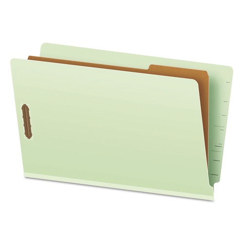 Office Jansan | Pendaflex 23314 2 in. Expansion 1 Divider 4 Fasteners End Tab Classification Legal Folders - Pale Green (10/Box) image number 0