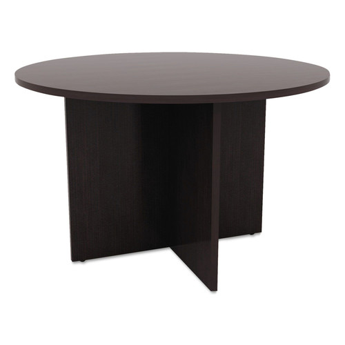  | Alera ALEVA7142ES 42 in. x 29.5 in. Valencia Round Conference Table with Legs - Espresso image number 0