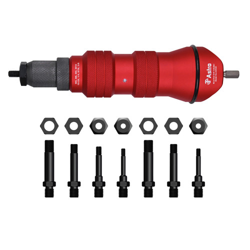 Drill Attachments and Adaptors | Astro Pneumatic ADN38 3/8 in. Capacity XL Rivet Nut Drill Adapter Kit image number 0