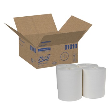 Scott 8 in. x 15 in. 2-Ply Essential Center-Pull Towels - White (4 Rolls/Carton)