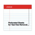  | Universal M9-45000 50-Sheet 8.5 in. x 14 in. Perforated Writing Pads - Wide/Legal Rule, White (1 Dozen) image number 6