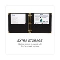 Binders & Binding Supplies | Samsill 15160 Classic Collection 11 in. x 8.5 in. 3 Rings 2 in. Capacity Ring Binder - Black image number 2