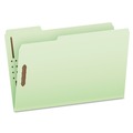  | Pendaflex 17187 1/3-Cut Tabs 3 in. Expansion 2 Fasteners Legal Size Heavy-Duty Pressboard Folders - Green (25/Box) image number 0