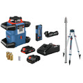 Rotary Lasers | Bosch GRL4000-80CHK 18V REVOLVE4000 Lithium-Ion Cordless Self-Leveling Horizontal Rotary Laser Kit with Tripod (4 Ah) image number 0