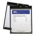  | C-Line 45114 75 Sheet Capacity Stitched One Sided Shop Ticket Holders - Black/Clear (25/Box) image number 2