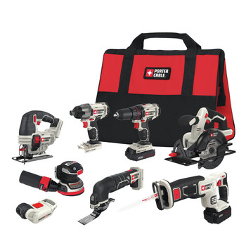 COMBO KITS | Porter-Cable PCCK6118 20V MAX Lithium-Ion 8-Tool Combo Kit