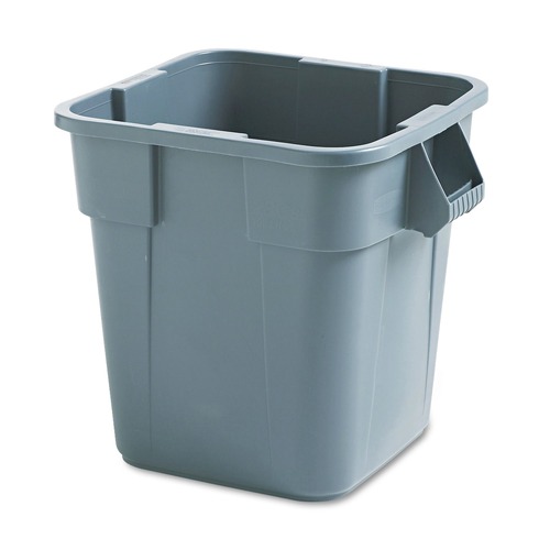 Cleaning Carts | Rubbermaid Commercial FG352600GRAY 28 Gallon Polyethylene Square Brute Container - Gray image number 0