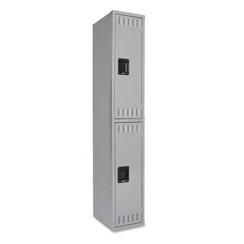 Office & Office Supplies | Tennsco DTS-121836-A-MGY 12 in. x 18 in. x 72 in. Single Stack Double Tier Locker - Medium Gray image number 0
